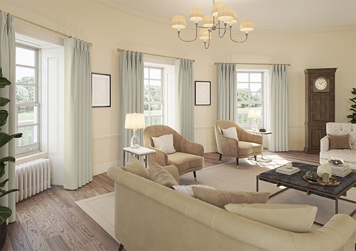 Soft Chevron, Toffee - Made to Measure Curtains - Image 8